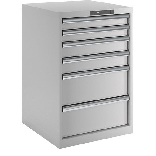 7612269000085 - LISTA Schubladenschrank 6 Schubladen BxTxH 564 x 572 x 850 mm lichtgrau