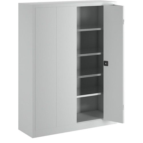 4055479003485 - - Falttürenschrank Vollblechtüren 4 verzinkte Böden BxTxH 1500x500x1950 mm ral 7035 4055479003485 - - Falttürenschrank Vollblechtüren 4 verzinkte Böden BxTxH 1500x500x1950 mm ral 7035