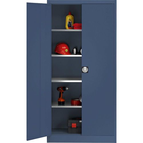 4250633313589 - Flügeltürenschrank BxTxH 950x420x1950 mm ral 5007 brilliantblau Fachlast 80 kg