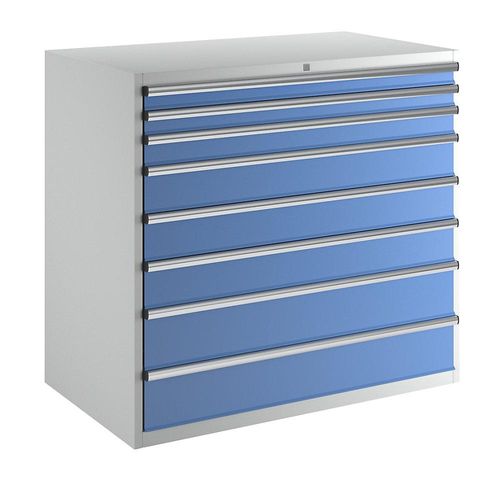 4061753044877 - eurokraft pro Schubladenschrank Höhe x Breite x Tiefe 1200 x 1300 x 750 mm 8 Schubladen Tragkraft je 80 kg 4061753044877 - eurokraft pro Schubladenschrank Höhe x Breite x Tiefe 1200 x 1300 x 750 mm 8 Schubladen Tragkraft je 80 kg