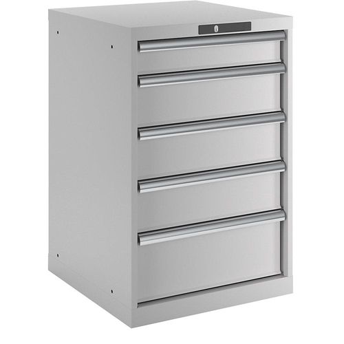 7612269000023 - LISTA Schubladenschrank 5 Schubladen BxTxH 564 x 572 x 850 mm lichtgrau 7612269000023 - LISTA Schubladenschrank 5 Schubladen BxTxH 564 x 572 x 850 mm lichtgrau