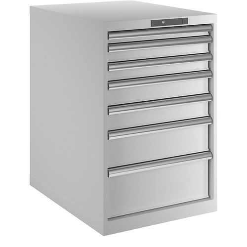 7612269000528 - LISTA Schubladenschrank 7 Schubladen BxTxH 564 x 724 x 850 mm lichtgrau 7612269000528 - LISTA Schubladenschrank 7 Schubladen BxTxH 564 x 724 x 850 mm lichtgrau