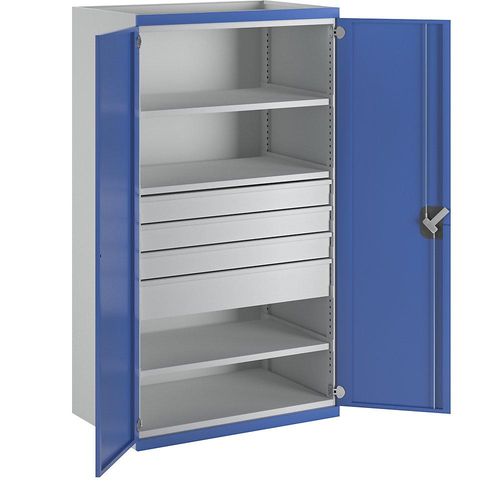 4014641089108 - Schwerlastschrank mit 3 Fachböden 4 Schubladen à 3 x 120 1 x 180 mm HxBxT 1950 x 1084 x 690 mm ANKE 4014641089108 - Schwerlastschrank mit 3 Fachböden 4 Schubladen à 3 x 120 1 x 180 mm HxBxT 1950 x 1084 x 690 mm ANKE