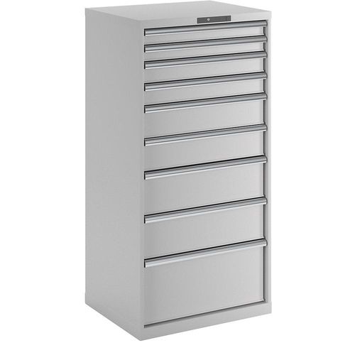 7612269044829 - LISTA Schubladenschrank 9 Schubladen BxTxH 717 x 725 x 1450 mm lichtgrau 7612269044829 - LISTA Schubladenschrank 9 Schubladen BxTxH 717 x 725 x 1450 mm lichtgrau