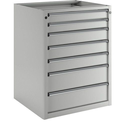 4014641403942 - Schubladenschrank ohne Platte Breite 760 mm Schubladentraglast 200 kg 7 Schubladen Front lichtgrau ANKE 4014641403942 - Schubladenschrank ohne Platte Breite 760 mm Schubladentraglast 200 kg 7 Schubladen Front lichtgrau ANKE