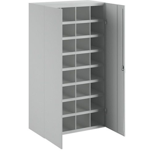 4055479003546 - Fächerregalschrank 32 Fächer mit Türen grau Pavoy 4055479003546 - Fächerregalschrank 32 Fächer mit Türen grau Pavoy