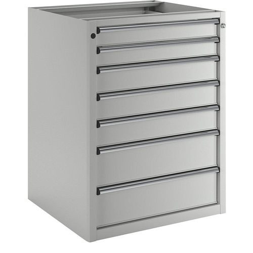4014641403867 - Schubladenschrank ohne Platte Breite 760 mm 7 Schubladen Front lichtgrau ANKE 4014641403867 - Schubladenschrank ohne Platte Breite 760 mm 7 Schubladen Front lichtgrau ANKE