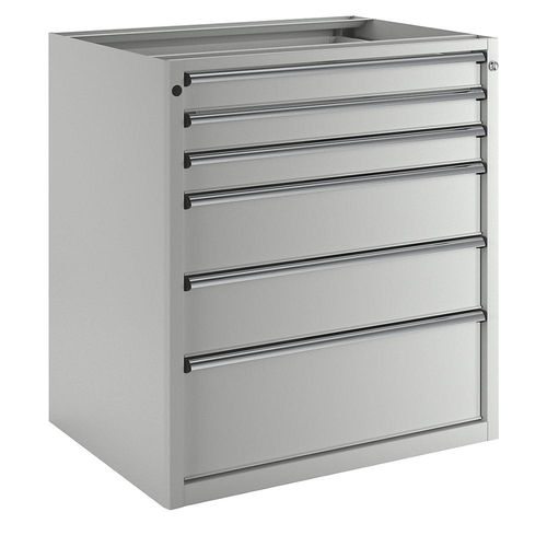 4014641106140 - Schubladenschrank ohne Platte Breite 910 mm 6 Schubladen Front lichtgrau ANKE 4014641106140 - Schubladenschrank ohne Platte Breite 910 mm 6 Schubladen Front lichtgrau ANKE