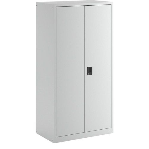 4047417506608 - LISTA Flügeltürenschrank HxBxT 1950 x 1000 x 580 mm Leergehäuse mit 2 Fachböden 2 Ausziehböden und 3 Schubladen lichtgrau 4047417506608 - LISTA Flügeltürenschrank HxBxT 1950 x 1000 x 580 mm Leergehäuse mit 2 Fachböden 2 Ausziehböden und 3 Schubladen lichtgrau