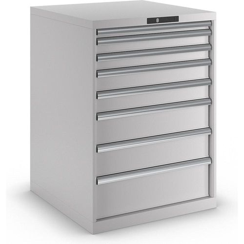 7612269000924 - LISTA Schubladenschrank Stahlblech HxB 1000 x 717 mm 8 Schubladen lichtgrau 7612269000924 - LISTA Schubladenschrank Stahlblech HxB 1000 x 717 mm 8 Schubladen lichtgrau