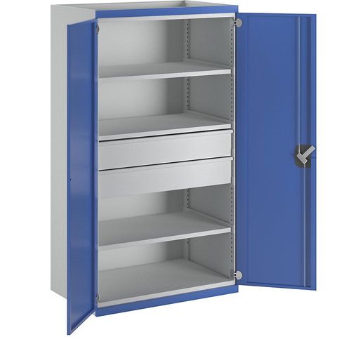 4014641088378 - Schwerlastschrank mit 3 Fachböden 2 Schubladen HxBxT 1950 x 1084 x 690 mm 4014641088378 - Schwerlastschrank mit 3 Fachböden 2 Schubladen HxBxT 1950 x 1084 x 690 mm