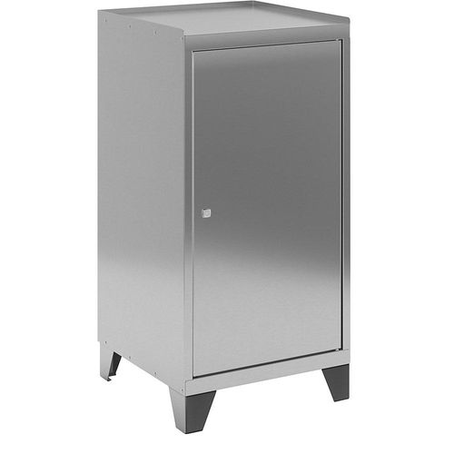 4061753116772 - Edelstahl-Werkzeugschrank mit Stollenfüßen mit 2 Fachböden 1 Schublade 70 mm HxBxT 1000 x 500 x 500 mm 4061753116772 - Edelstahl-Werkzeugschrank mit Stollenfüßen mit 2 Fachböden 1 Schublade 70 mm HxBxT 1000 x 500 x 500 mm