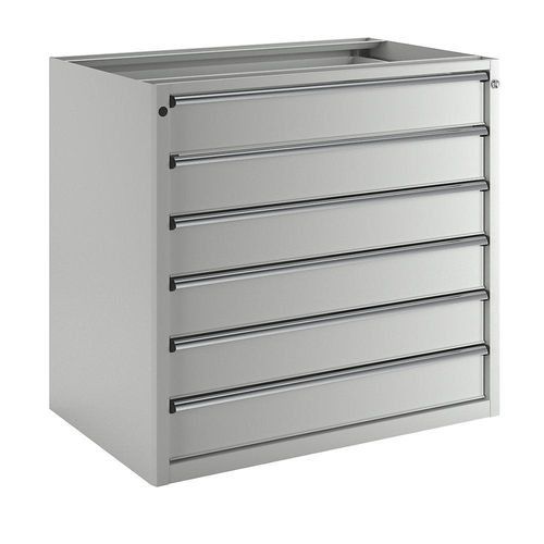 4014641404116 - Schubladenschrank ohne Platte Breite 1060 mm Schubladentraglast 200 kg 6 Schubladen à 150 mm Front lichtgrau ANKE 4014641404116 - Schubladenschrank ohne Platte Breite 1060 mm Schubladentraglast 200 kg 6 Schubladen à 150 mm Front lichtgrau ANKE