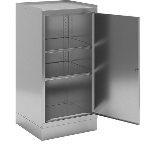 4021177027665 - eurokraft basic Edelstahl-Werkzeugschrank mit 2 Fachböden HxBxT 1000 x 500 x 500 mm 4021177027665 - eurokraft basic Edelstahl-Werkzeugschrank mit 2 Fachböden HxBxT 1000 x 500 x 500 mm