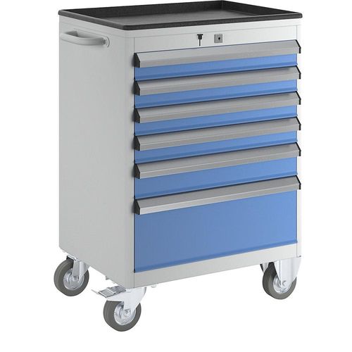 4061753046703 - eurokraft pro Schubladenschrank fahrbar HxBxT 850 x 600 x 450 mm Schubladen 4 x 75 1 x 100 1 x 200 mm 4061753046703 - eurokraft pro Schubladenschrank fahrbar HxBxT 850 x 600 x 450 mm Schubladen 4 x 75 1 x 100 1 x 200 mm