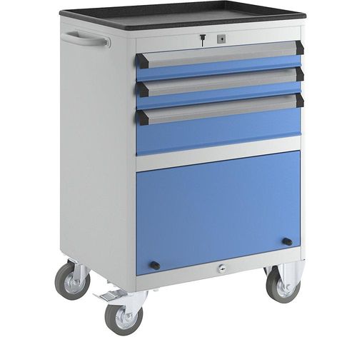 4061753046666 - eurokraft pro Schubladenschrank fahrbar HxBxT 850 x 600 x 450 mm mit Werkzeugfach Schubladen 2 x 75 1 x 125 mm 4061753046666 - eurokraft pro Schubladenschrank fahrbar HxBxT 850 x 600 x 450 mm mit Werkzeugfach Schubladen 2 x 75 1 x 125 mm