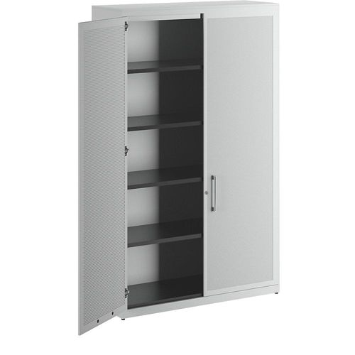 4250633331385 - mauser Flügeltürenschrank akustisch wirksam HxBxT 1956 x 1200 x 432 mm 4 Fachböden lichtgrau lichtgrau 4250633331385 - mauser Flügeltürenschrank akustisch wirksam HxBxT 1956 x 1200 x 432 mm 4 Fachböden lichtgrau lichtgrau