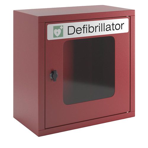 4055479148865 - Defibrillatorenschrank ohne Alarmfunktion Tür mit Sichtfenster und Drehverschluss BxTxH 400x220x400 mm ral 3000