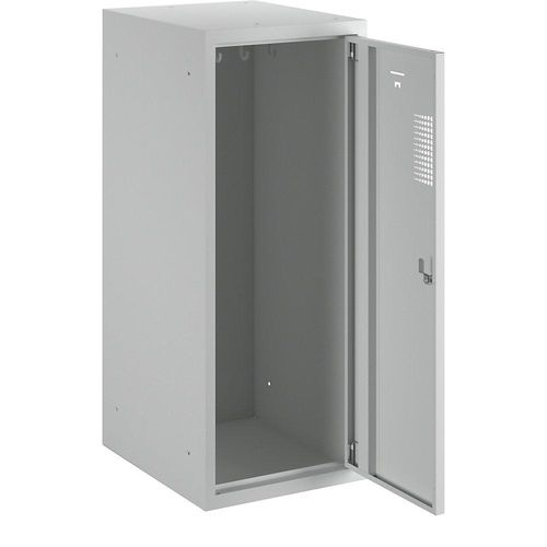 4061753005816 - eurokraft basic AMSTERDAM Kombi-Schließfachschrank Einzelmodul HxBxT 1000 x 400 x 500 mm mit Zylinderschloss komplett lichtgrau 4061753005816 - eurokraft basic AMSTERDAM Kombi-Schließfachschrank Einzelmodul HxBxT 1000 x 400 x 500 mm mit Zylinderschloss komplett lichtgrau