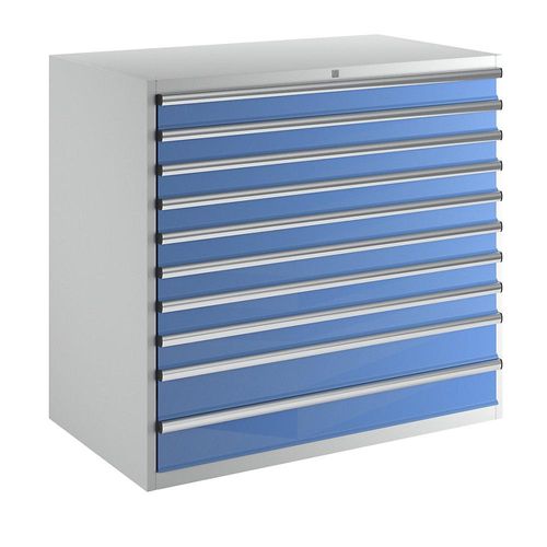 4061753044891 - eurokraft pro Schubladenschrank Höhe x Breite x Tiefe 1200 x 1300 x 750 mm 10 Schubladen Tragkraft je 80 kg
