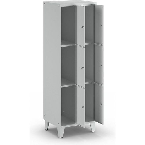 4250618205304 - Wertfachschrank 300 mm 2 Abteile 6 Fächer Sicherheitszylinderschloss Fuß lichtgrau 4250618205304 - Wertfachschrank 300 mm 2 Abteile 6 Fächer Sicherheitszylinderschloss Fuß lichtgrau