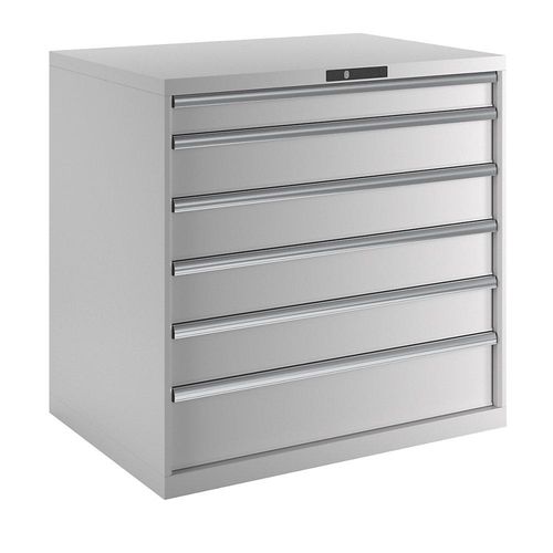 7612269035339 - LISTA Schubladenschrank Stahlblech HxB 1000 x 1023 mm 6 Schubladen Tragkraft 75 kg lichtgrau 7612269035339 - LISTA Schubladenschrank Stahlblech HxB 1000 x 1023 mm 6 Schubladen Tragkraft 75 kg lichtgrau