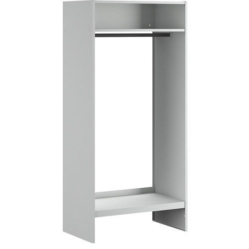 4250618214825 - Offene Garderobe lichtgrau RAL 7035 mit 10 Kleiderbügeln Wolf 4250618214825 - Offene Garderobe lichtgrau RAL 7035 mit 10 Kleiderbügeln Wolf