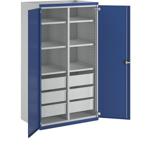 4014641089177 - Schwerlastschrank mit Trennwand 6 Schubladen à 180 mm HxBxT 1950 x 1084 x 690 mm 4014641089177 - Schwerlastschrank mit Trennwand 6 Schubladen à 180 mm HxBxT 1950 x 1084 x 690 mm