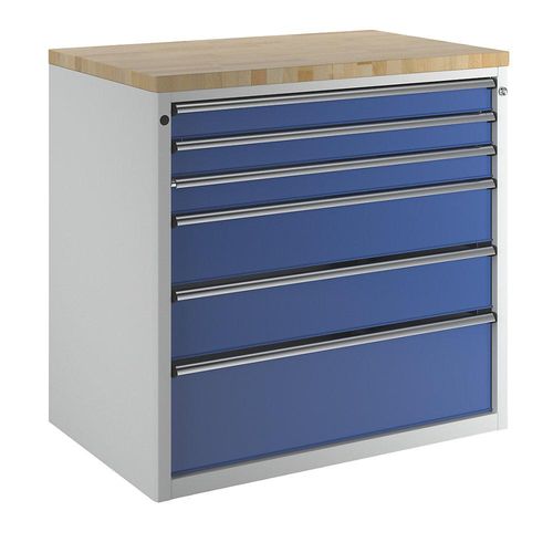 4014641106218 - Schrank für Material- und Werkzeugausgabetheke 3 Schubladen 90 mm 2 Schubladen 180 mm 1 Schublade 270 mm grau blau ANKE 4014641106218 - Schrank für Material- und Werkzeugausgabetheke 3 Schubladen 90 mm 2 Schubladen 180 mm 1 Schublade 270 mm grau blau ANKE