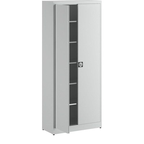 4250633344811 - Flügeltürenschrank Vollblechtüren 5 verzinkte Böden BxTxH 950x420x2200 mm ral 7035