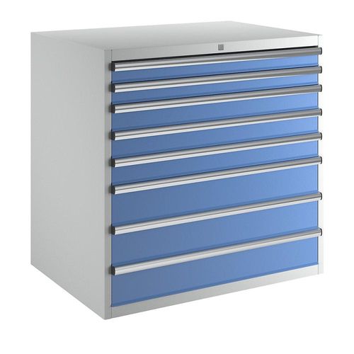 4061753044846 - eurokraft pro Schubladenschrank Höhe x Breite x Tiefe 1000 x 1023 x 725 mm Schubladen 2 x 75 3 x 100 3 x 150 mm