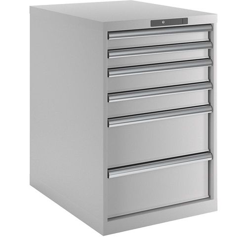 7612269000504 - LISTA Schubladenschrank 6 Schubladen BxTxH 564 x 724 x 850 mm lichtgrau 7612269000504 - LISTA Schubladenschrank 6 Schubladen BxTxH 564 x 724 x 850 mm lichtgrau