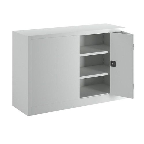 4055479003423 - Falttürenschrank Vollblechtüren 2 verzinkte Böden BxTxH 1500x500x1000 mm RAL 7035 4055479003423 - Falttürenschrank Vollblechtüren 2 verzinkte Böden BxTxH 1500x500x1000 mm RAL 7035
