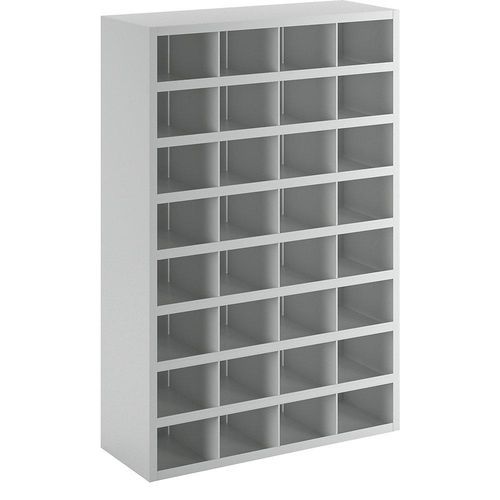 4055479003539 - Fächerregalschrank 32 Fächer ohne Türen grau Pavoy 4055479003539 - Fächerregalschrank 32 Fächer ohne Türen grau Pavoy