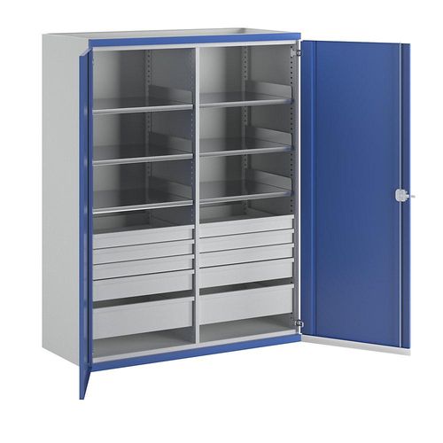 4014641089344 - Schwerlastschrank JUMBO mit Trennwand 10 Schubladen HxBxT 1950 x 1484 x 690 mm 4014641089344 - Schwerlastschrank JUMBO mit Trennwand 10 Schubladen HxBxT 1950 x 1484 x 690 mm