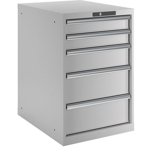 7612269000481 - LISTA Schubladenschrank 5 Schubladen BxTxH 564 x 724 x 850 mm lichtgrau 7612269000481 - LISTA Schubladenschrank 5 Schubladen BxTxH 564 x 724 x 850 mm lichtgrau