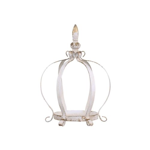 5712750274963 - Chic Antique Kerzenhalter Krone auf Füßen H24 Ø17 cm antik creme 5712750274963 - Chic Antique Kerzenhalter Krone auf Füßen H24 Ø17 cm antik creme