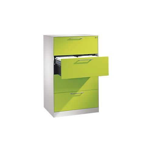 4065714926899 - Hängeregistraturschrank ASISTO C 3000 4 Schubladen 2-bahnig B 800 mm mit Akustikblenden weiß viridingrün 4065714926899 - Hängeregistraturschrank ASISTO C 3000 4 Schubladen 2-bahnig B 800 mm mit Akustikblenden weiß viridingrün
