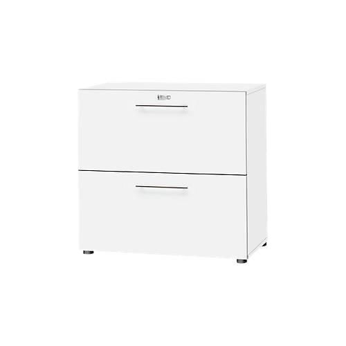 4251898811346 - SchÃ¤fer Shop Select HR-Schrank Start Off 2 OH abschlieÃŸbar B 800 x T 420 x H 788 mm Holz weiÃŸ weiÃŸ