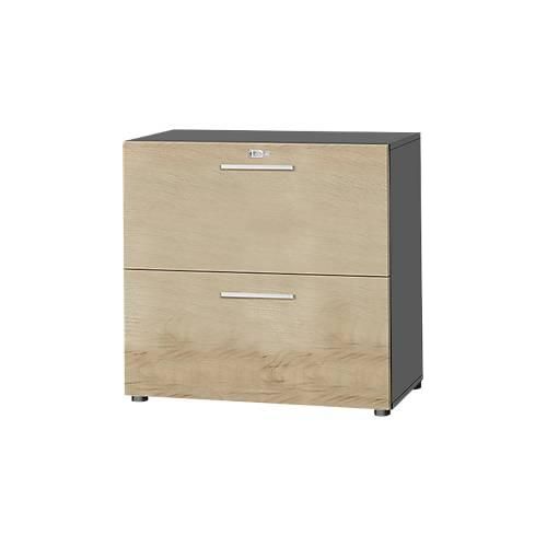 4250510813119 - SchÃ¤fer Shop Select HÃ¤ngeregistraturschrank SET UP 2 HR-SchÃ¼be abschlieÃŸbar B 800 x T 420 x H 788 mm graphit Wildeiche-Dekor