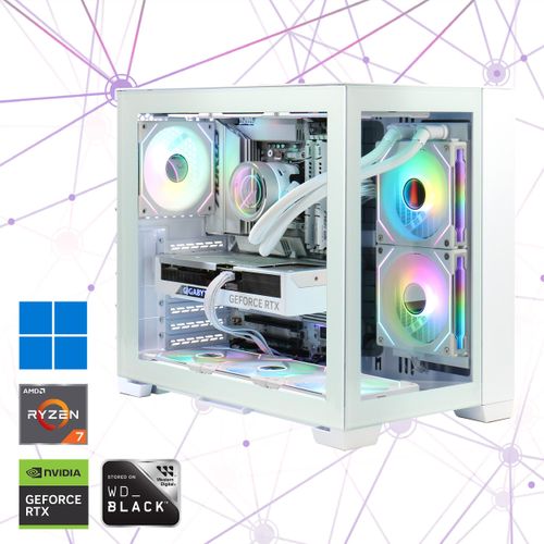 4045643273615 - HYRICAN Gaming-PC SNOW 7361 Computer DDR5 RAM  PCIe Gen4  Windows 11 Gr Windows 11 64 GB RAM 2000 GB SSD weiß Gaming PCs