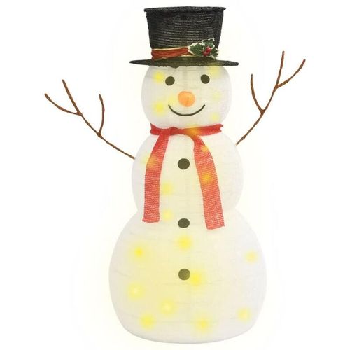 8720286414514 - vidaXL Schneemann-Figur Weihnachtsdekoration LED Luxusstoff 90 cm