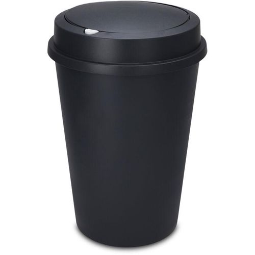 4069055000584 - Spetebo - xl Kunststoff Abfalleimer anthrazit mit Push Deckel - 50 l - Runder Mülleimer mit abnehmbaren Deckel - Mülltonne Sammeltonne Abfallsammler 4069055000584 - Spetebo - xl Kunststoff Abfalleimer anthrazit mit Push Deckel - 50 l - Runder Mülleimer mit abnehmbaren Deckel - Mülltonne Sammeltonne Abfallsammler