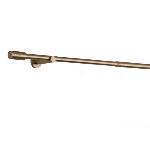 4040255513678 - Ondeco Gardinenstange ausziehbar 1-lauf Wandmontage Endstück Rille 16 19 mm mit Ringen Farbe Gold Größe 120-210 cm 4040255513678 - Ondeco Gardinenstange ausziehbar 1-lauf Wandmontage Endstück Rille 16 19 mm mit Ringen Farbe Gold Größe 120-210 cm