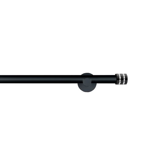 9002777366717 - Gardinenstange GARESA BLACK Gardinenstangen Gr L 100 cm Ø 20 mm 1 St 1 läufig schwarz Gardinenstangen nach Maß Vorhanggarnitur verlängerbar Endkappe mit Glitzersteine 9002777366717 - Gardinenstange GARESA BLACK Gardinenstangen Gr L 100 cm Ø 20 mm 1 St 1 läufig schwarz Gardinenstangen nach Maß Vorhanggarnitur verlängerbar Endkappe mit Glitzersteine