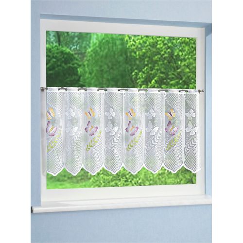 4056751312998 - Scheibengardine Gardinen Gr 30 cm Durchzuglöcher 120 cm bunt Scheibengardinen halbtransparent Schals Garnituren