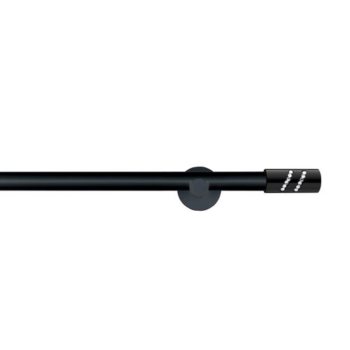 9002777367400 - Gardinenstange GARESA BLACK Gardinenstangen Gr L 400 cm Ø 20 mm 1 St 1 läufig schwarz Gardinenstangen nach Maß Vorhanggarnitur verlängerbar Endknopf mit Glitzersteinen 9002777367400 - Gardinenstange GARESA BLACK Gardinenstangen Gr L 400 cm Ø 20 mm 1 St 1 läufig schwarz Gardinenstangen nach Maß Vorhanggarnitur verlängerbar Endknopf mit Glitzersteinen