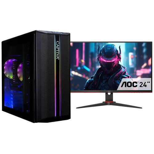 4046373829523 - F (A bis G) CAPTIVA Gaming-PC-Komplettsystem Advanced Gaming R82-942 TFT Bundle Computer-Komplettsysteme Gr Microsoft Windows 11 Home (64 Bit) 32 GB RAM 1000 GB SSD schwarz PC Sets