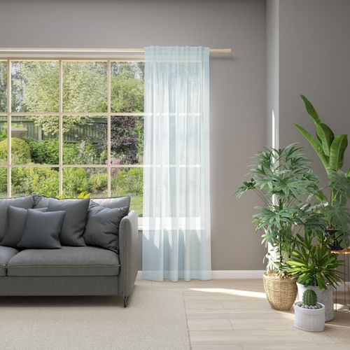 4006470503610 - Vorhang NEUTEX FOR YOU Allure Gardinen Gr 130 cm Multifunktionsband 140 cm grau (hellgrau) Badezimmergardinen Schal mit Multifunktionsband Breite 140 cm nach Maß