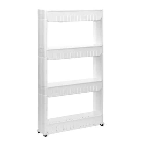 4057216041620 - Eyepower - 4er Nischenregal 125 cm Schiebewagen Nischenwagen Kitchen Trolley Wei� Ablage 4057216041620 - Eyepower - 4er Nischenregal 125 cm Schiebewagen Nischenwagen Kitchen Trolley Wei� Ablage